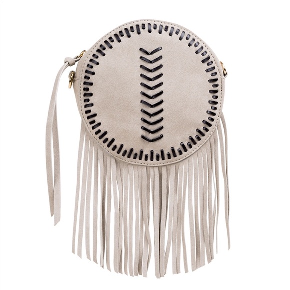 summer & rose Handbags - Summer & Rose Round Crossbody Bag Tan Fringe New